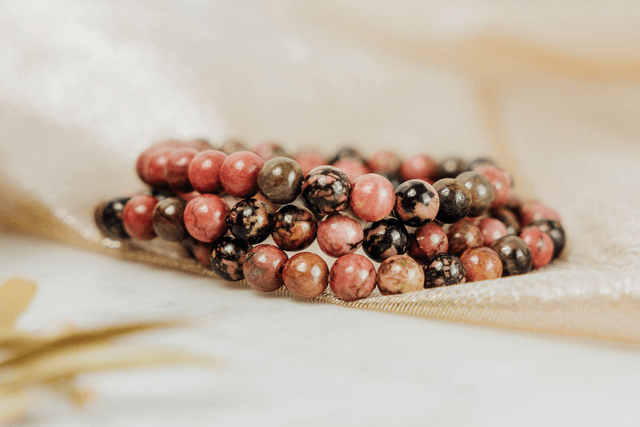 Bracelet Rhodonite - Amour spirituel inconditionnel, apaisement et protection
