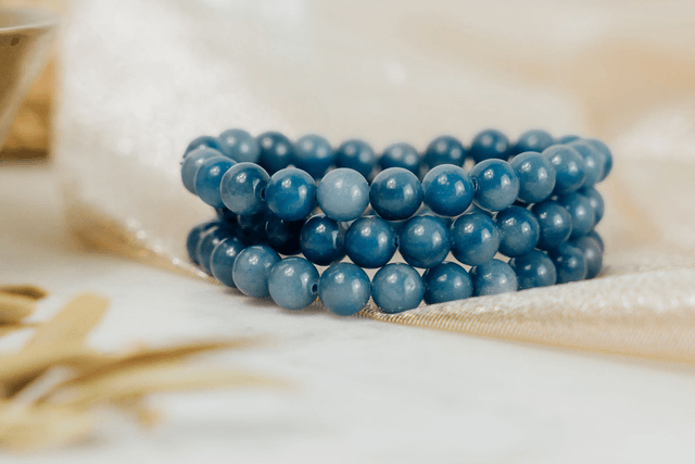 Bracelet Quartz bleu -  Bonheur, communication et connexion