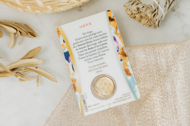 Médaille sur carte Amour