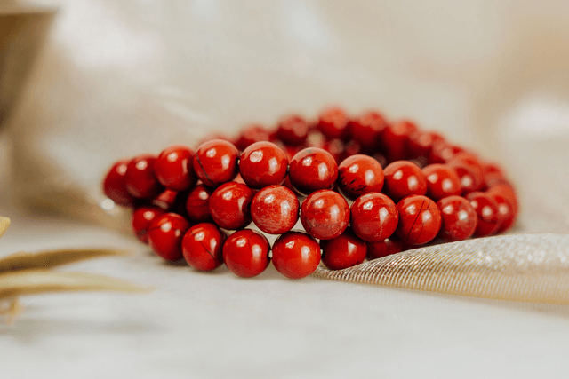Bracelet Jaspe rouge - Convivialité, action et longévité