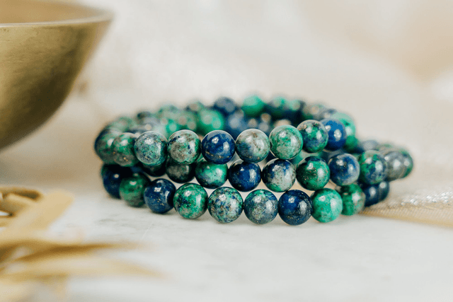 Bracelet Azurite Malachite - Sagesse du cœur et compassion