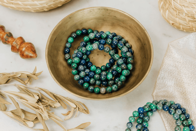 Bracelet Azurite Malachite - Sagesse du cœur et compassion